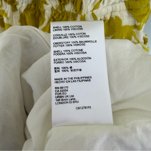 MAEVE x ANTHROPOLOGIE Feliciana Tropical Print Mini Dress Chartreuse Yellow - Picture 11 of 11